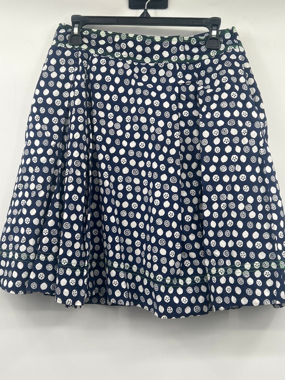 Lilly Pulitzer Lenna True Navy Lemon Squirt Skirt Size 6 Fruit Tropical Preppy